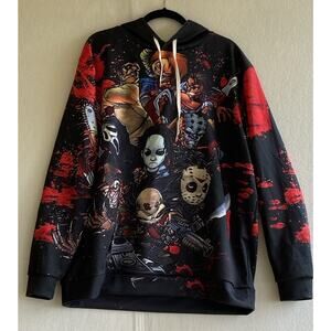 Horror Monster Movie Killer Hoodie Sweatshirt Unisex Size XXLargeJason/Freddy